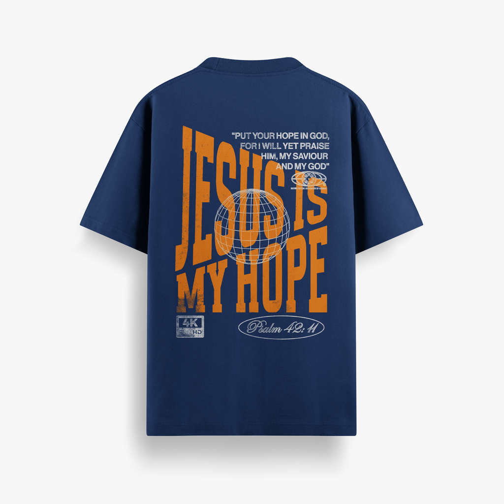 Camiseta Oversized Jesus Is My Hope