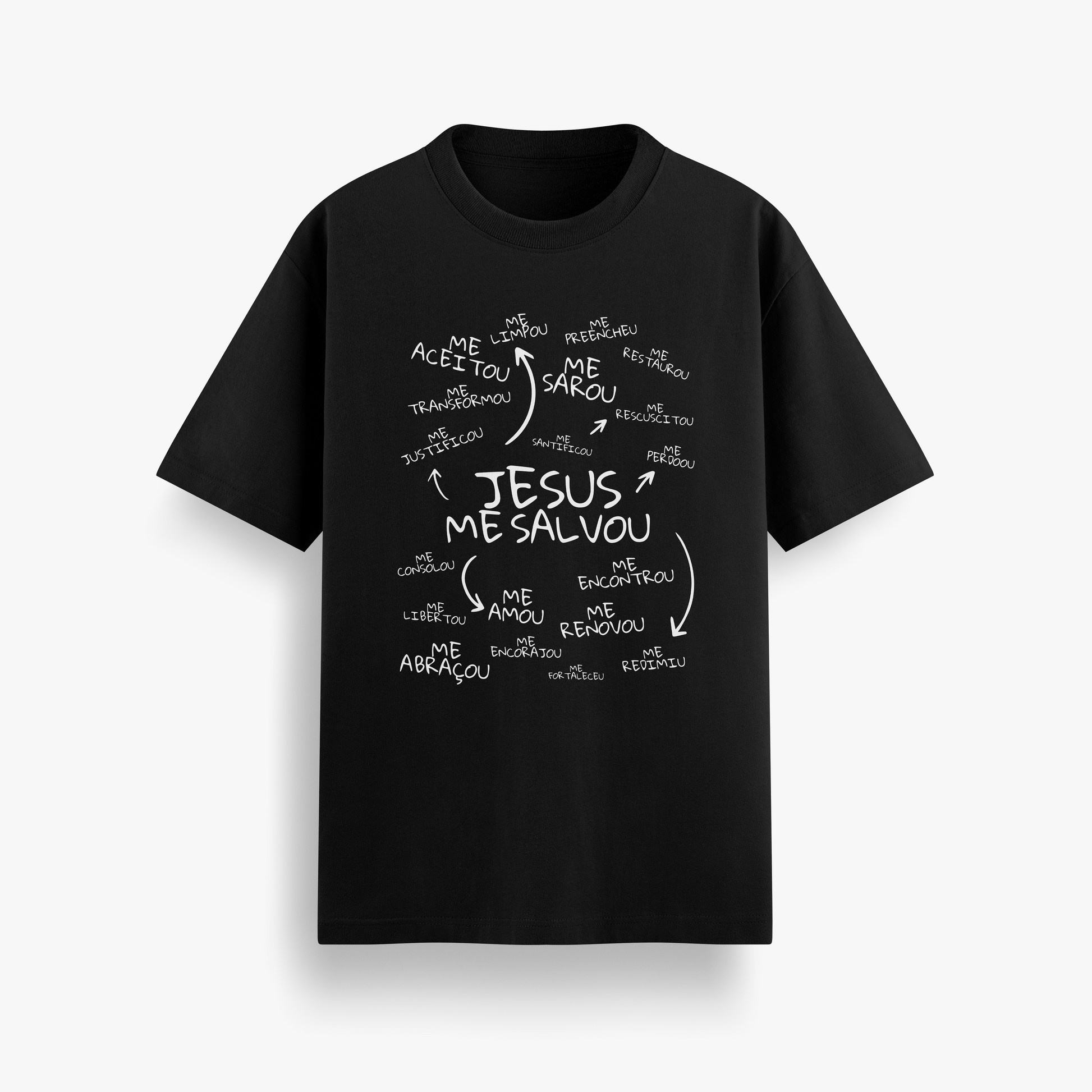Camiseta Oversized Jesus Me Salvou